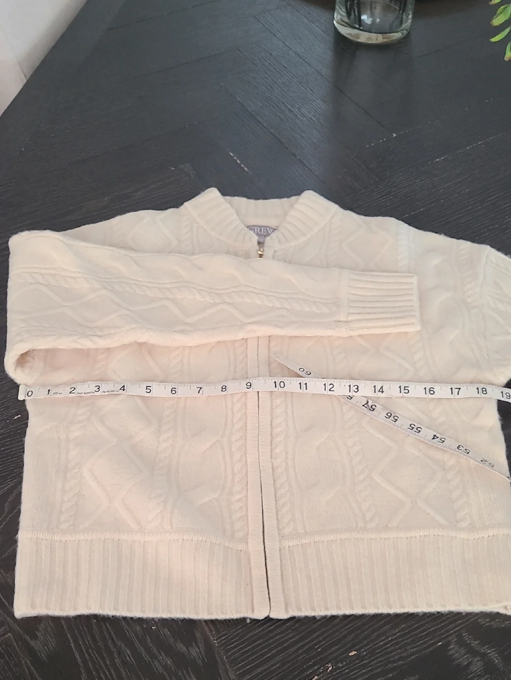 NWT J. Crew Wool cable-knit bomber jacket